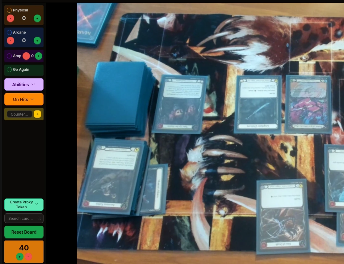 Live webcam play against your opponent